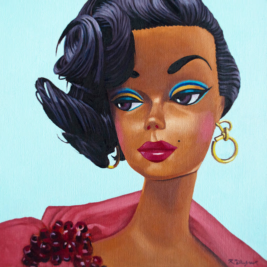 Vintage Black Doll - Art Print