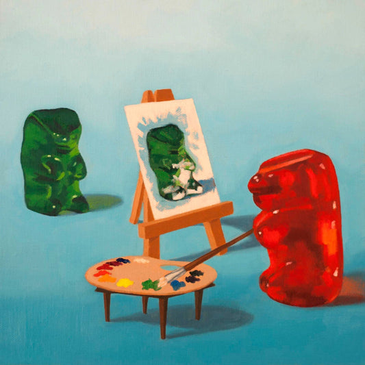 Gummy Bear Art Student - Art Print