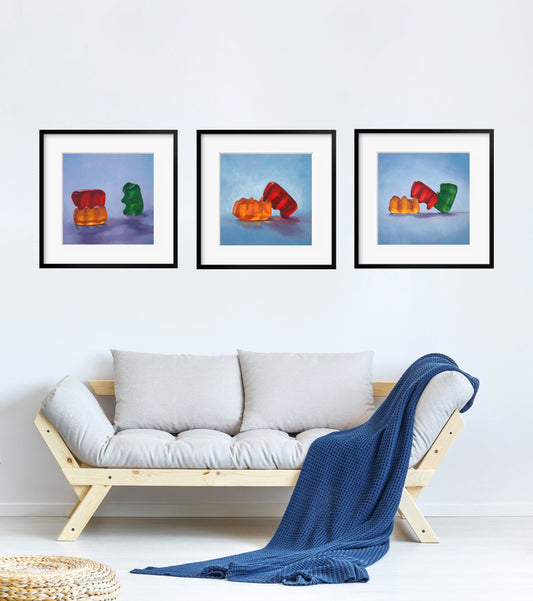 Sexy Gummy Bear Art - Set of 3 Prints