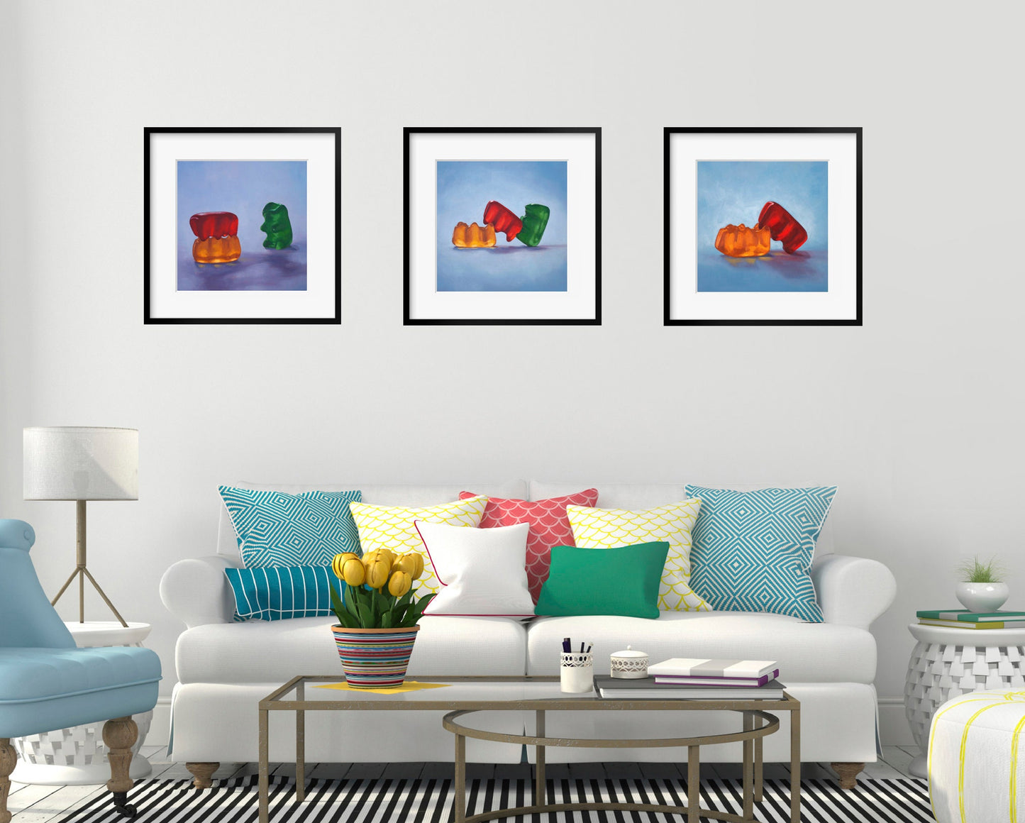 Sexy Gummy Bear Art - Set of 3 Prints