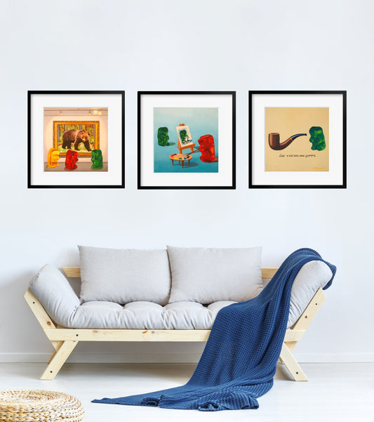 Gummy Bear Art Set of 3 Prints