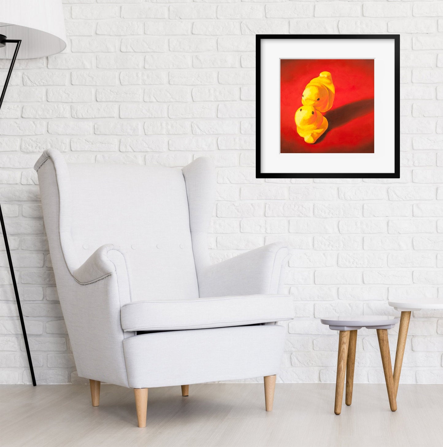 Squishy Peeps Art Print from oil painting - Marshmallow peep show makes great birthday gift or 1 year anniversary gift