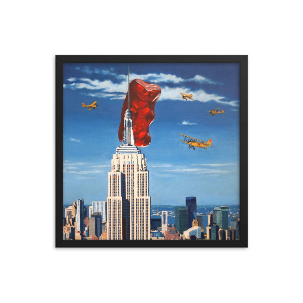 Gummy Bear King Kong - Framed Art Print