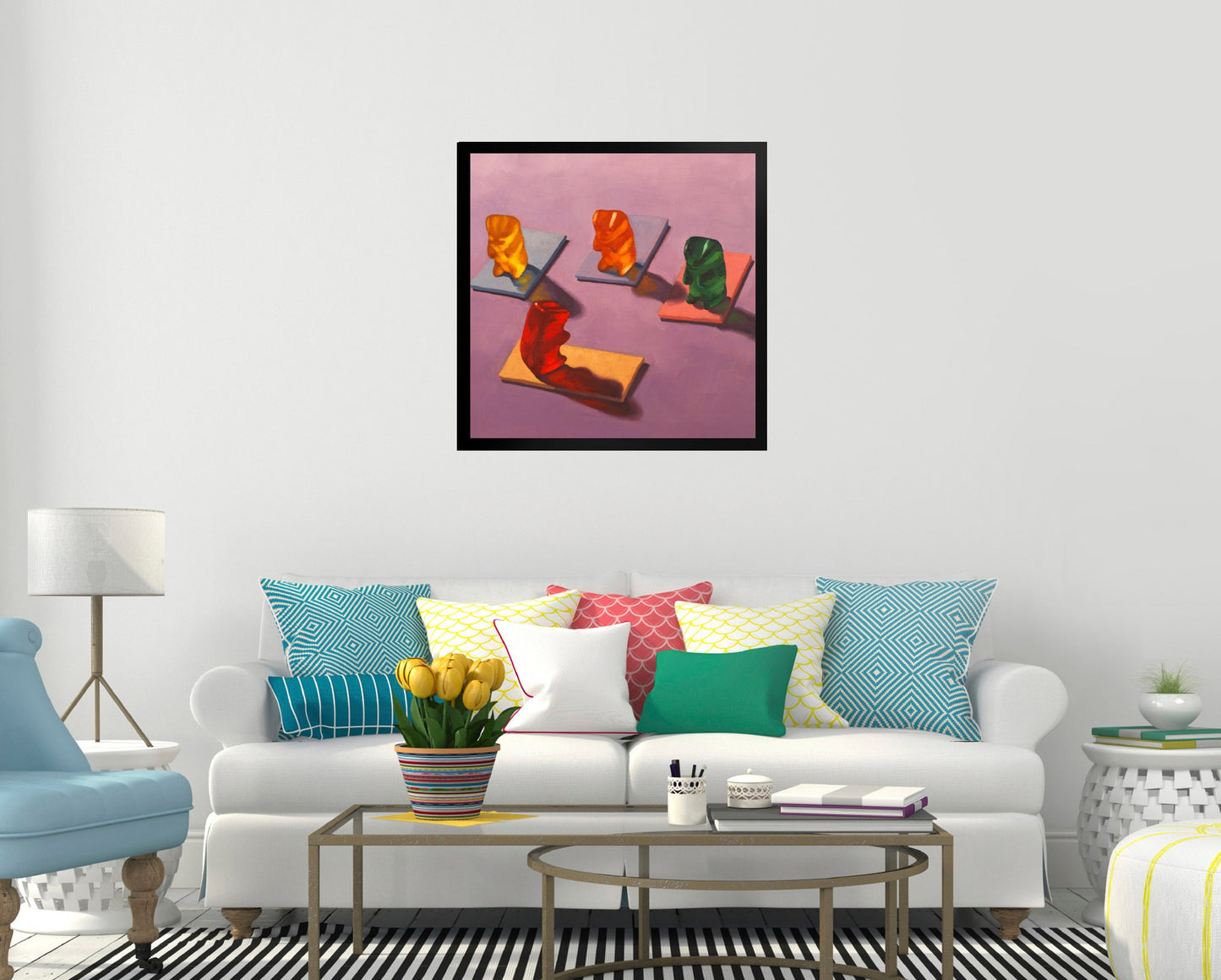 Gummy Bear Yoga - Framed Art Print