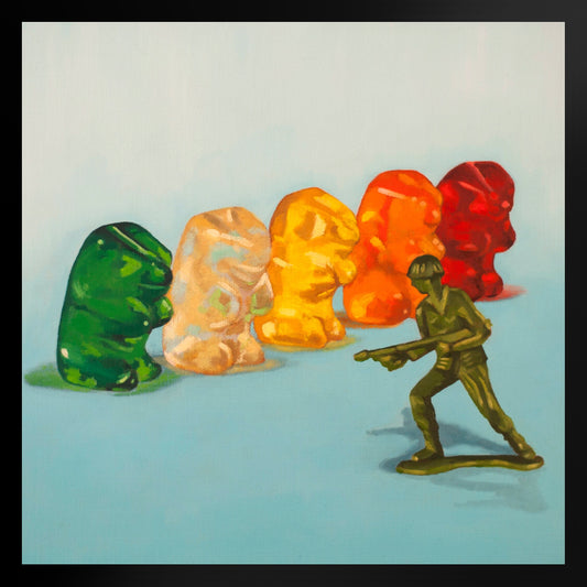 Gummy Bear Protest - Framed Art Print