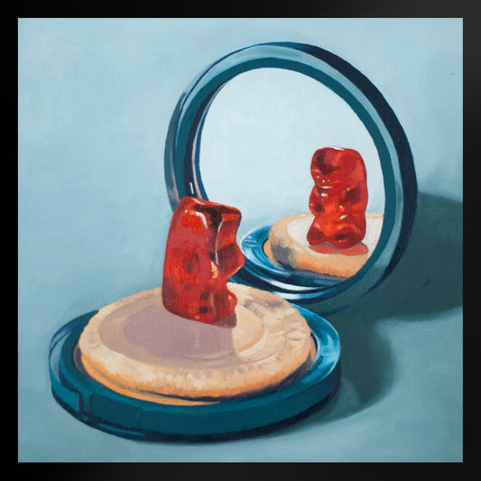 Gummy Bear Compact Mirror - Framed Art Print