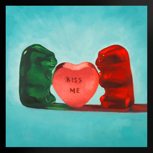Gummy Bear Valentines Day Gift - Framed Art Print