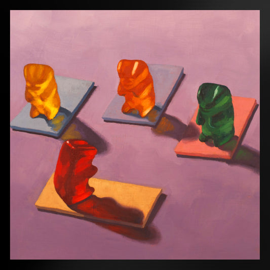 Gummy Bear Yoga - Framed Art Print