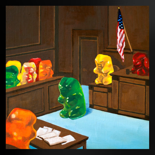Gummy Bear Law And Order - Framed Art Print