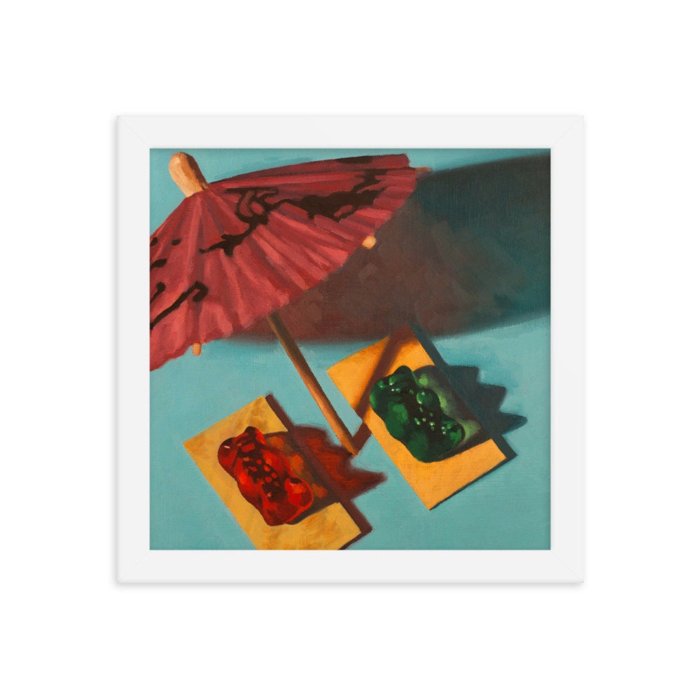 Gummy Bear Beach Bum - Framed Art print