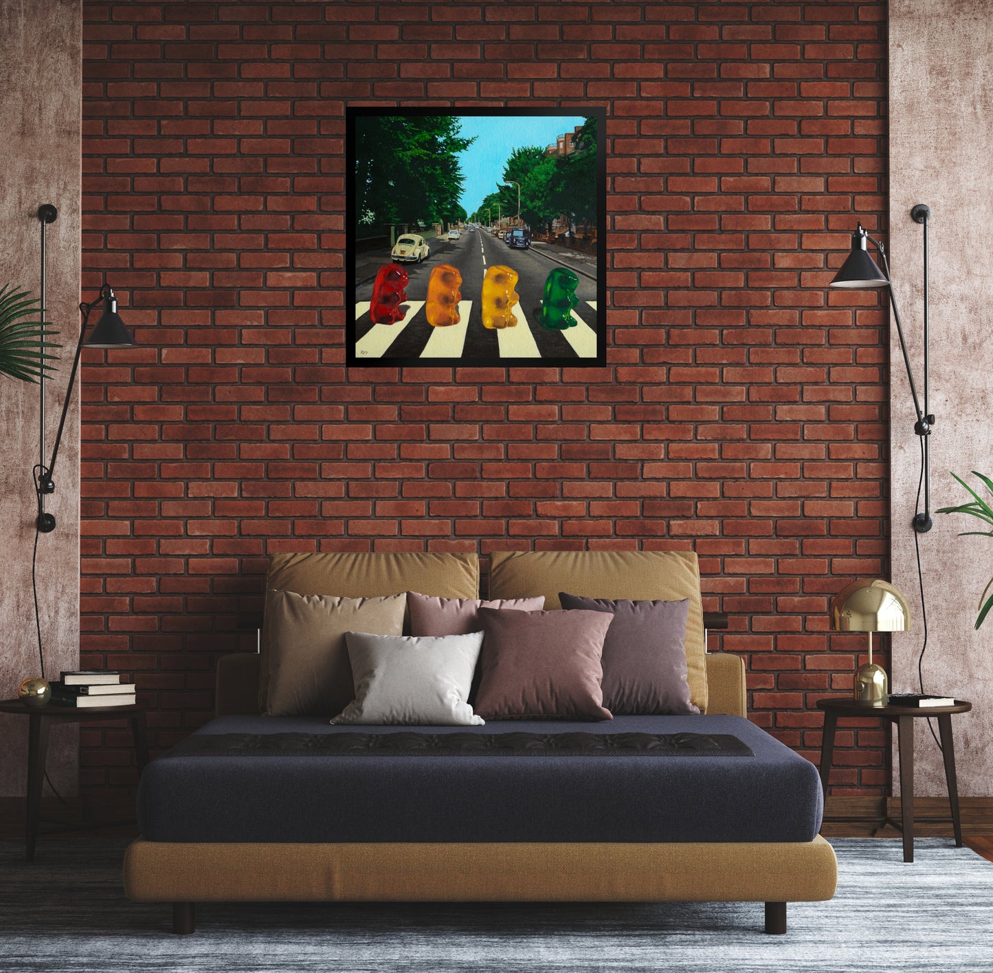 Abbey Road Gummy Bear - Framed Art Print