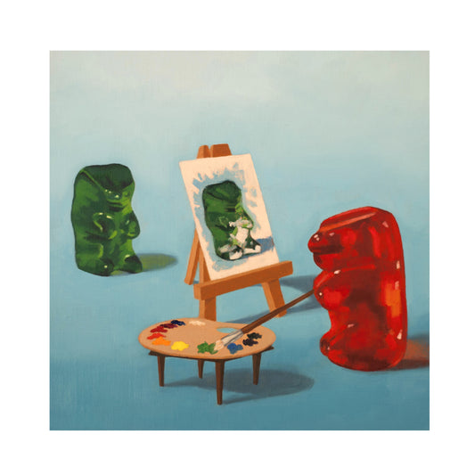 Gummy Bear Art Student - Art Print