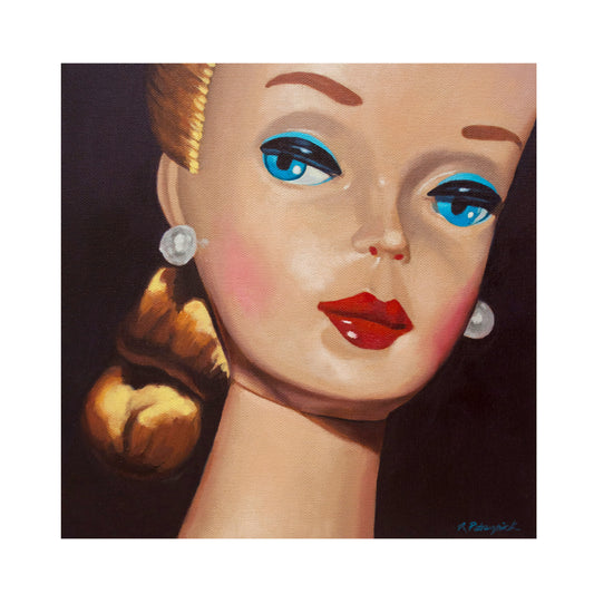 Blonde Vintage Doll - art print