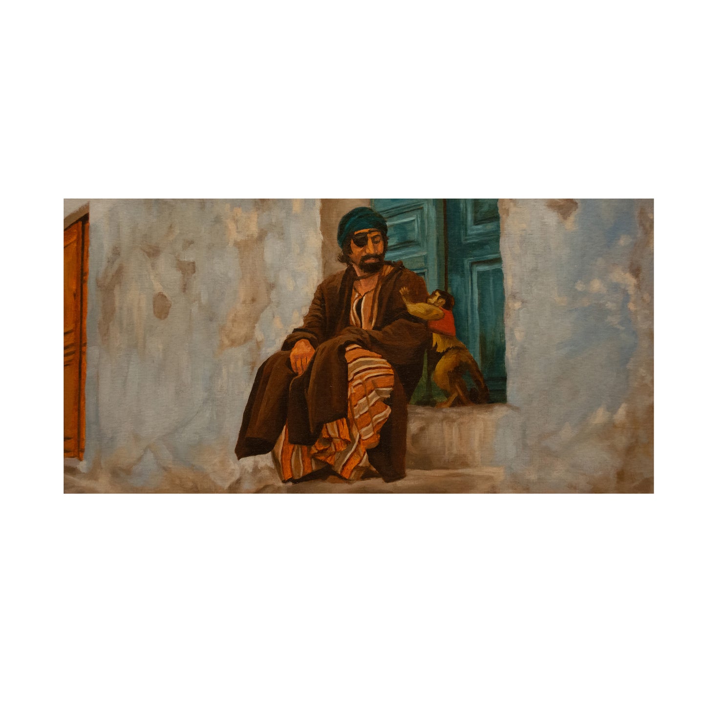 Raiders of the Lost Ark - art print - Egyptian man and monkey