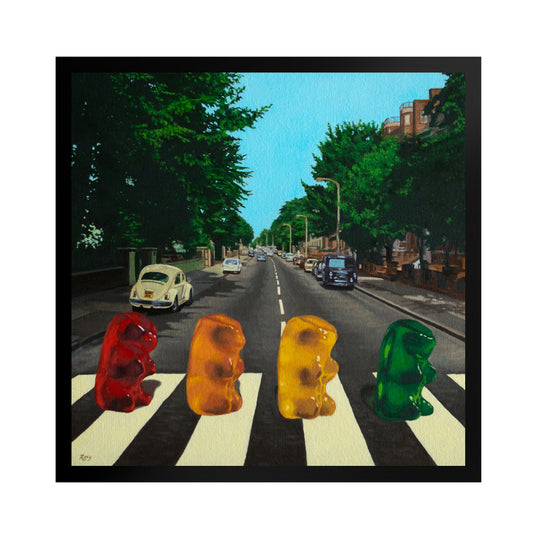 Abbey Road Gummy Bear - Framed Art Print