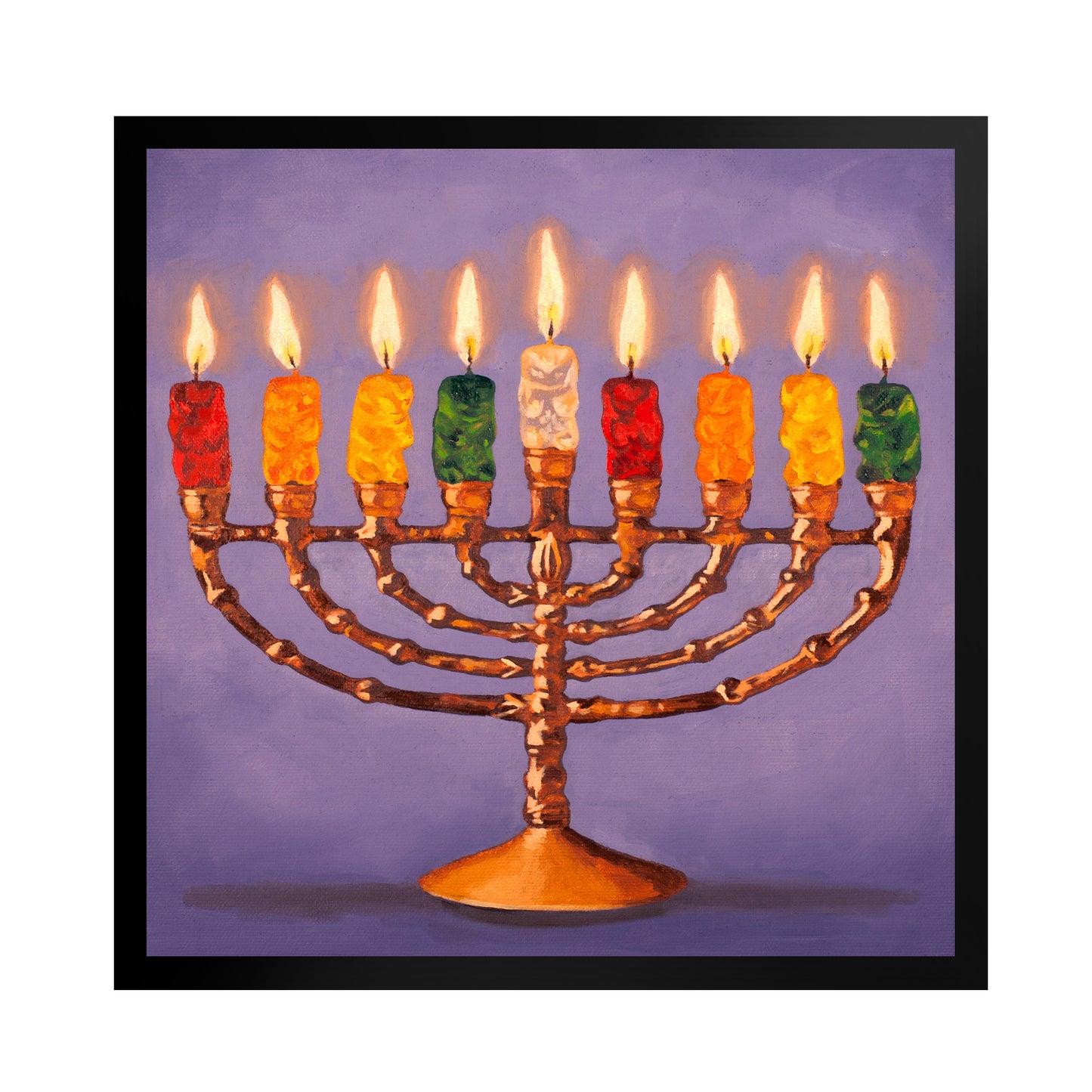 Gummy Bear Hanukkah - Framed Art Print