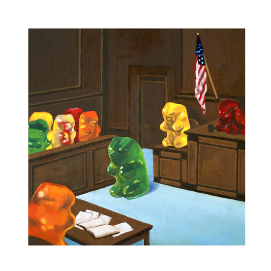 Gummy Bear Law And Order - art print
