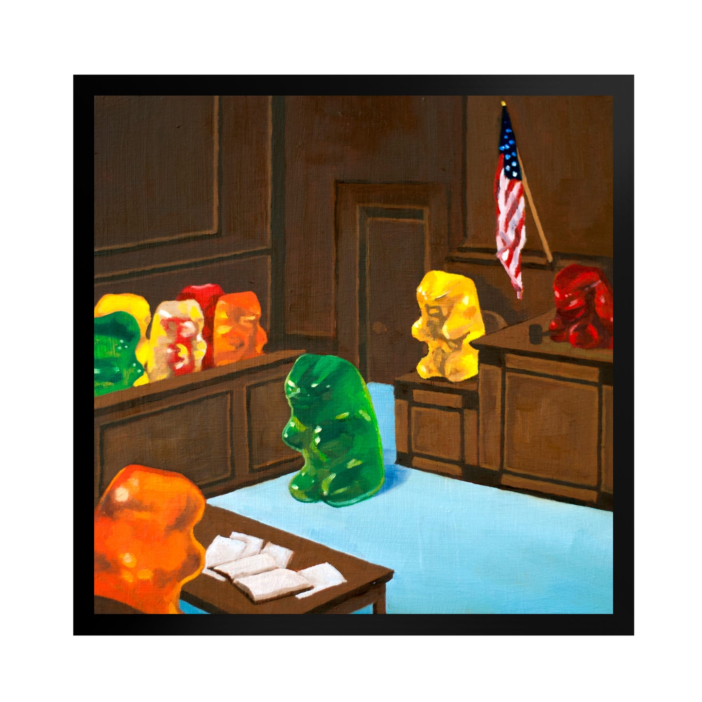 Gummy Bear Law And Order - Framed Art Print