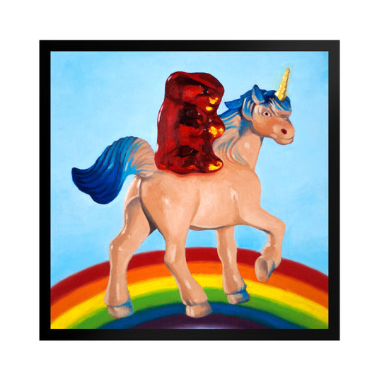 Gummy Bear Unicorn - Framed Art Print