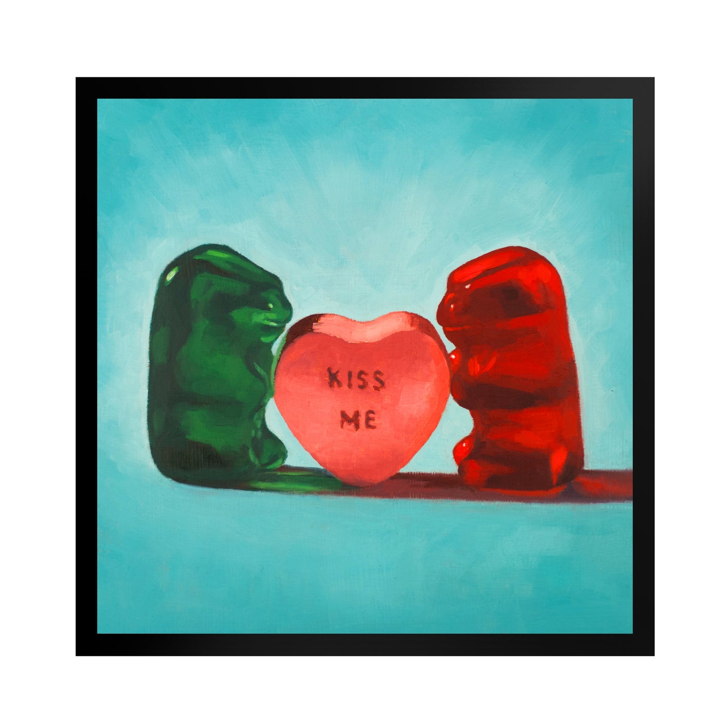 Gummy Bear Valentines Day Gift - Framed Art Print
