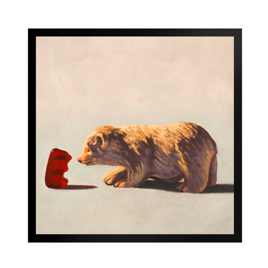 Gummy Bear and Bear - Framed Art print