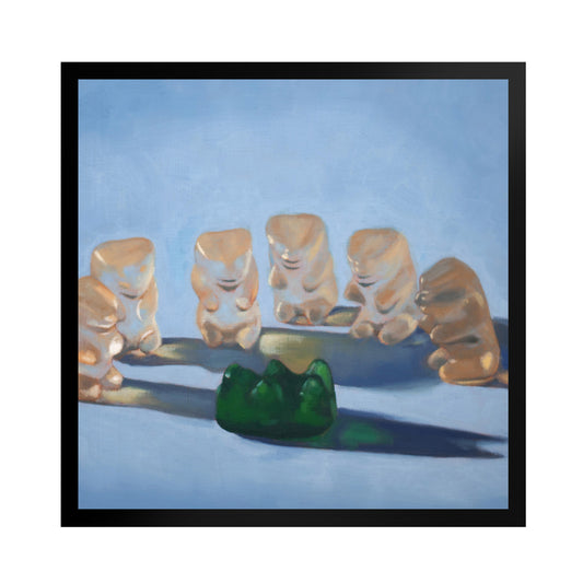 Gummy Bear Scary - Framed Art Print