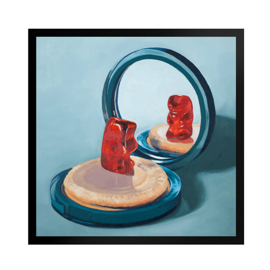 Gummy Bear Compact Mirror - Framed Art Print