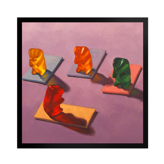 Gummy Bear Yoga - Framed Art Print