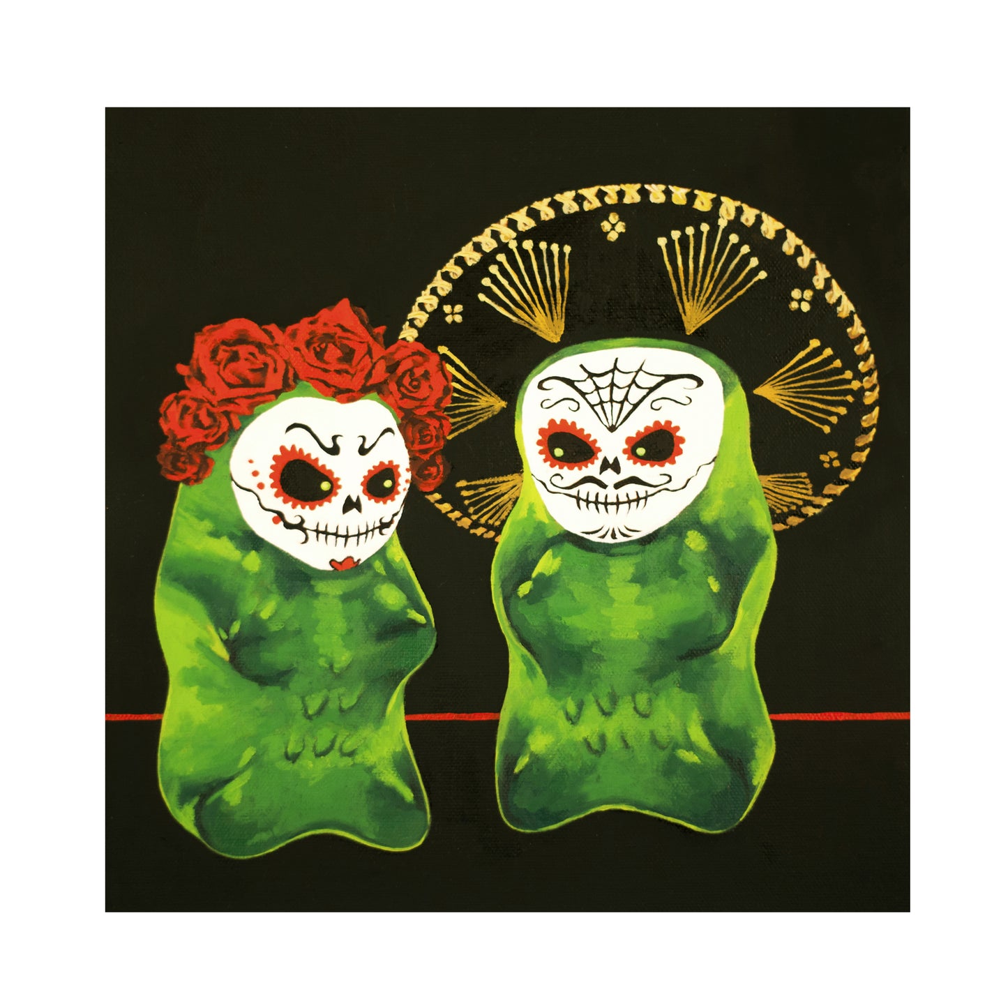 Gummy Bear Day Of The Dead - art print