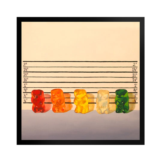 Gummy Bear Line Up - Framed Art Print