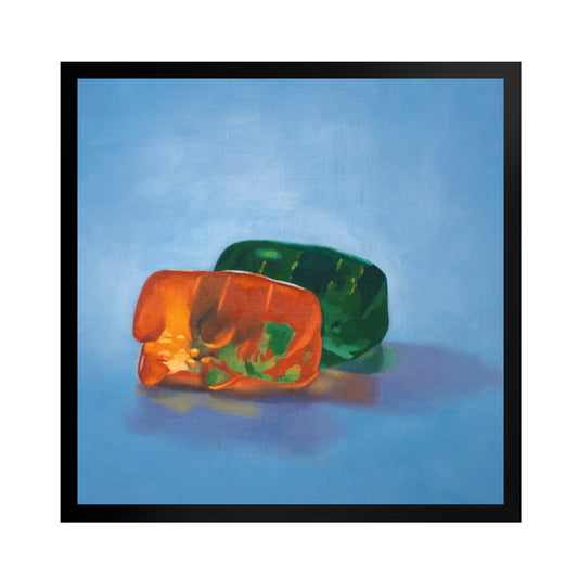 Gummy Bear Spooning - Framed Art Print