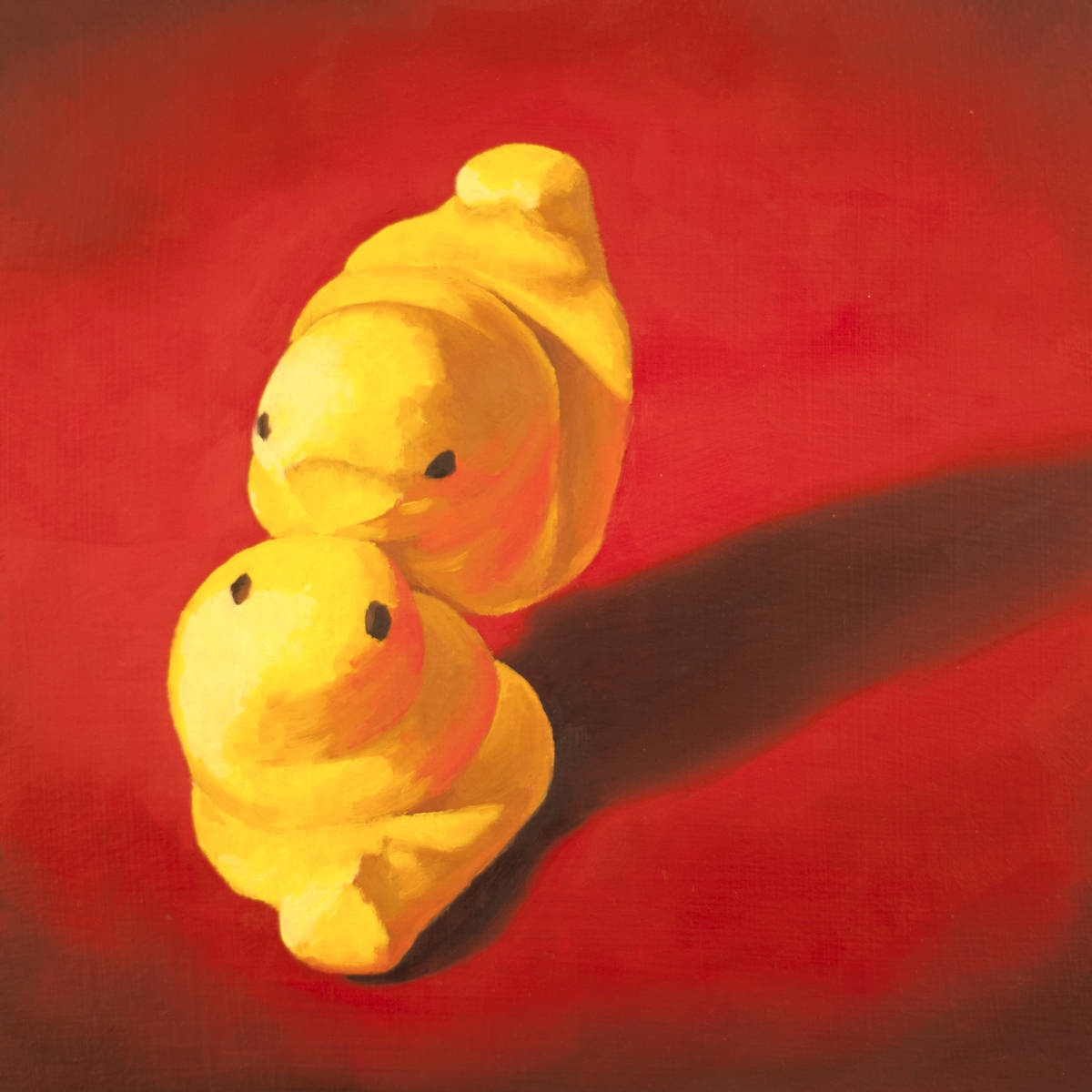 Squishy Peeps Art Print from oil painting - Marshmallow peep show makes great birthday gift or 1 year anniversary gift