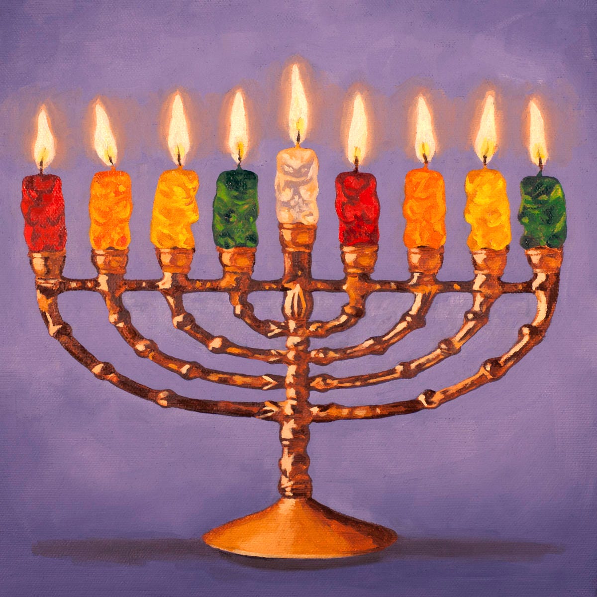 Gummy Bear Hanukkah - Art Print