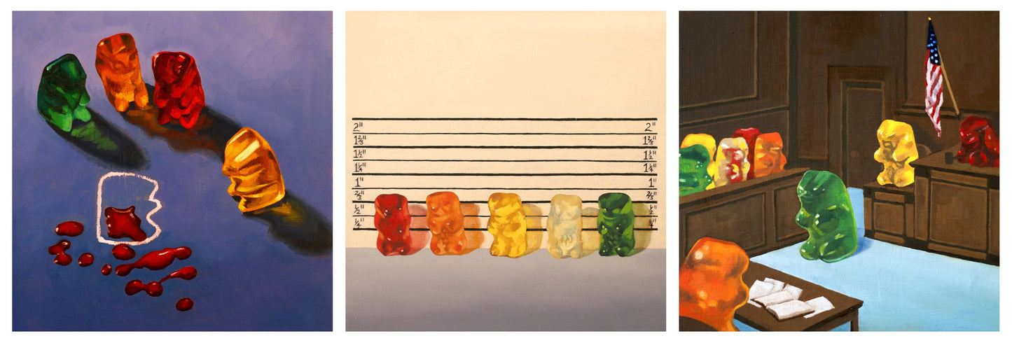 Set of 3 Gummy Bear - Art Prints