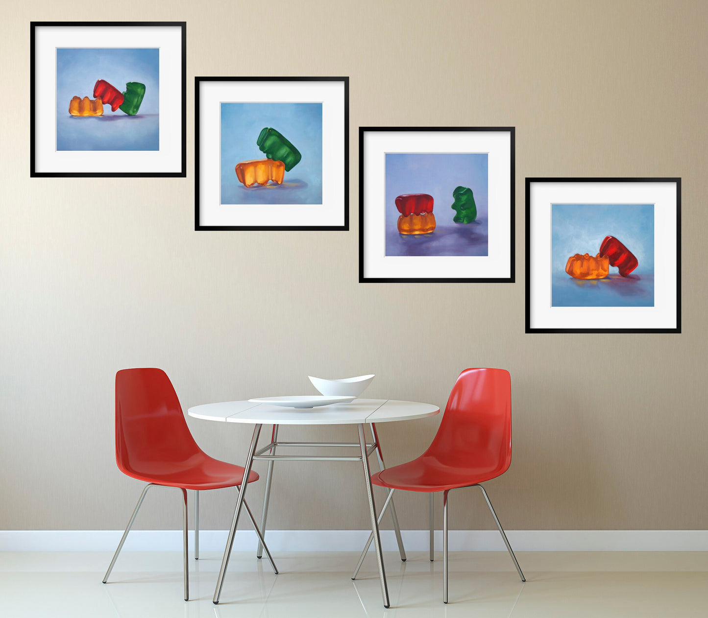 Gummy Bear Art - set of 4 Prints