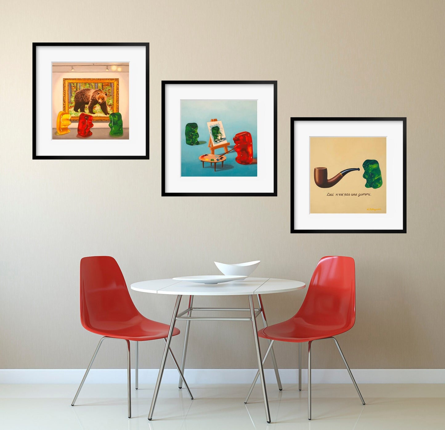 Gummy Bear Art Set of 3 Prints