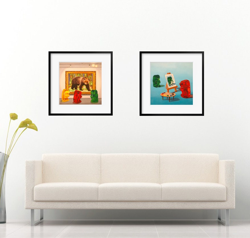 Gummy Bear art - set of 2 prints