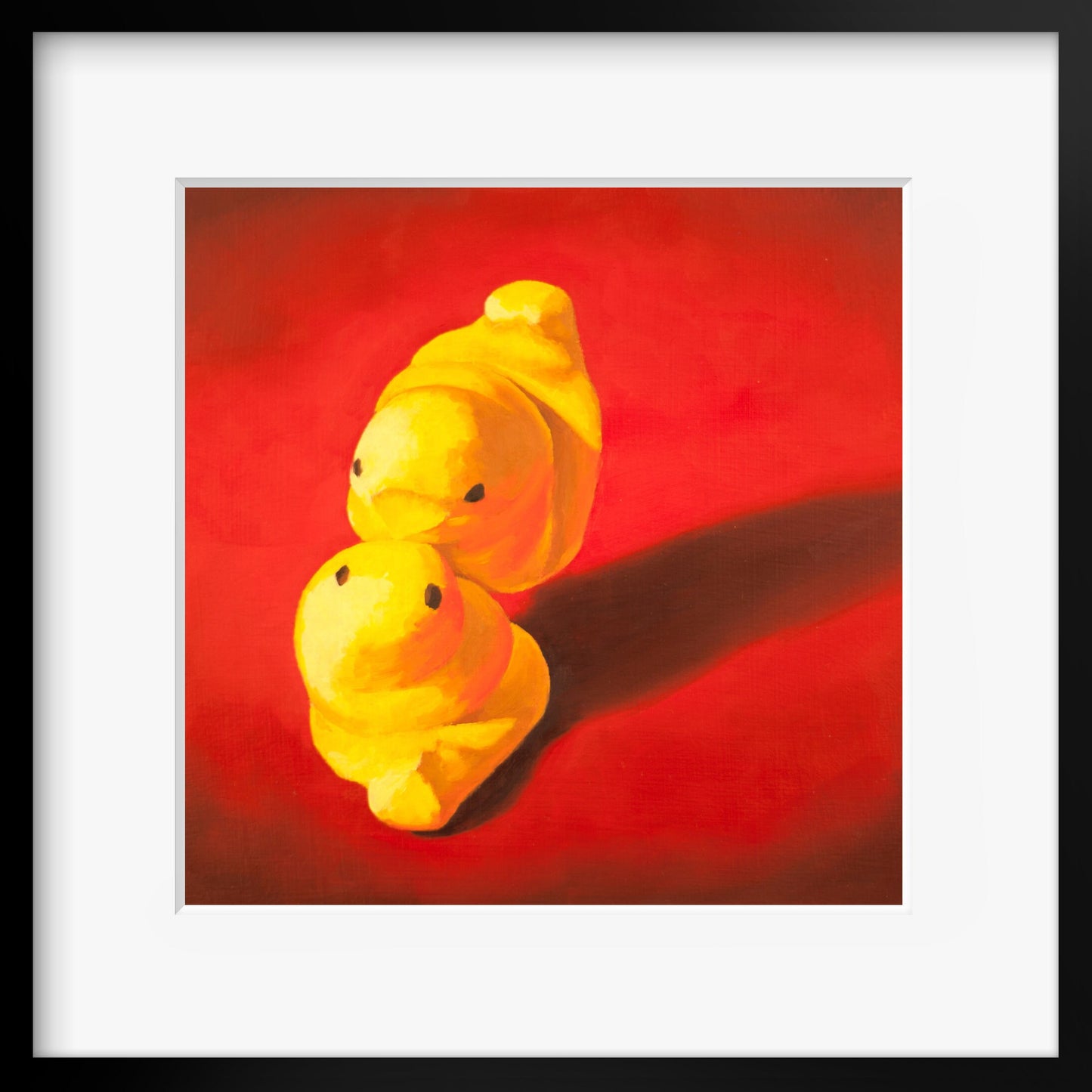 Squishy Peeps Art Print from oil painting - Marshmallow peep show makes great birthday gift or 1 year anniversary gift