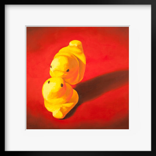 Squishy Peeps Art Print from oil painting - Marshmallow peep show makes great birthday gift or 1 year anniversary gift