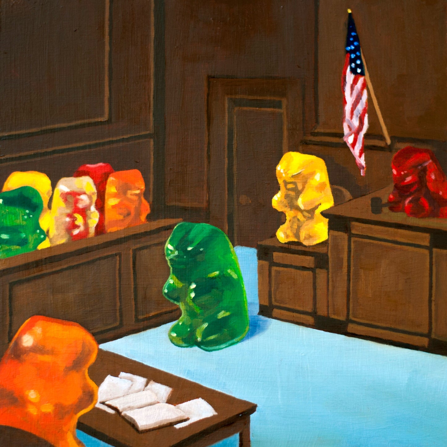 Gummy Bear Law And Order - art print
