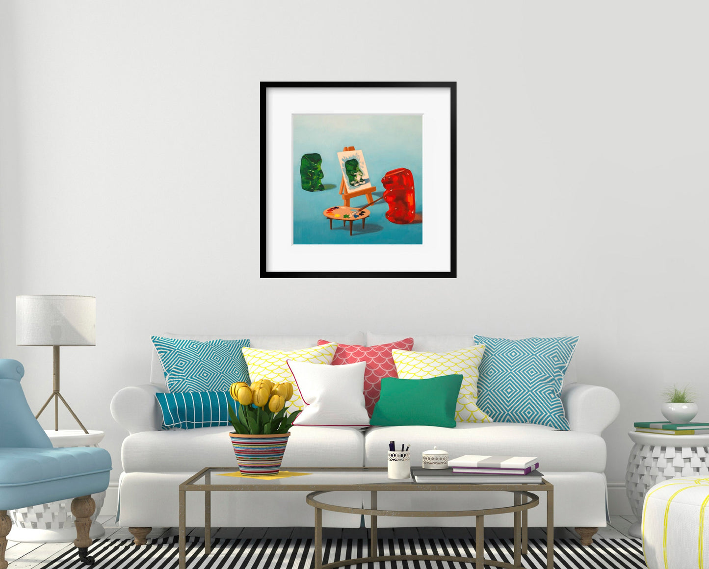 Gummy Bear Art Student - Art Print