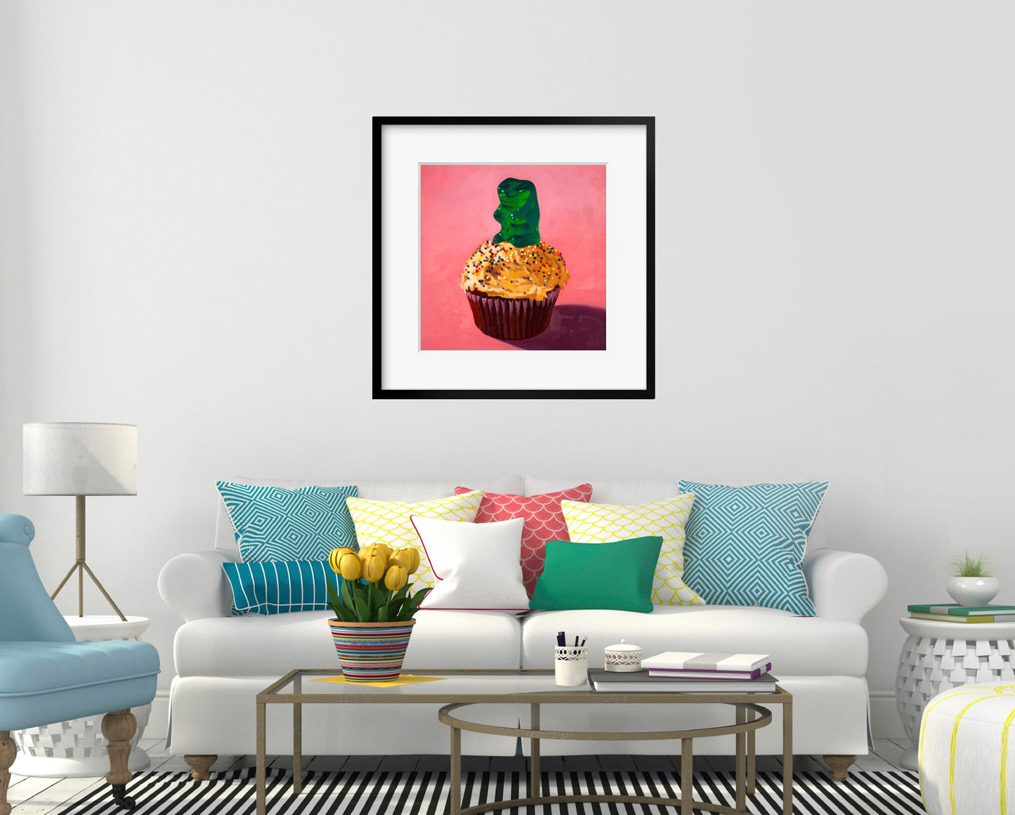 Gummy Bear Cupcake - Art Print