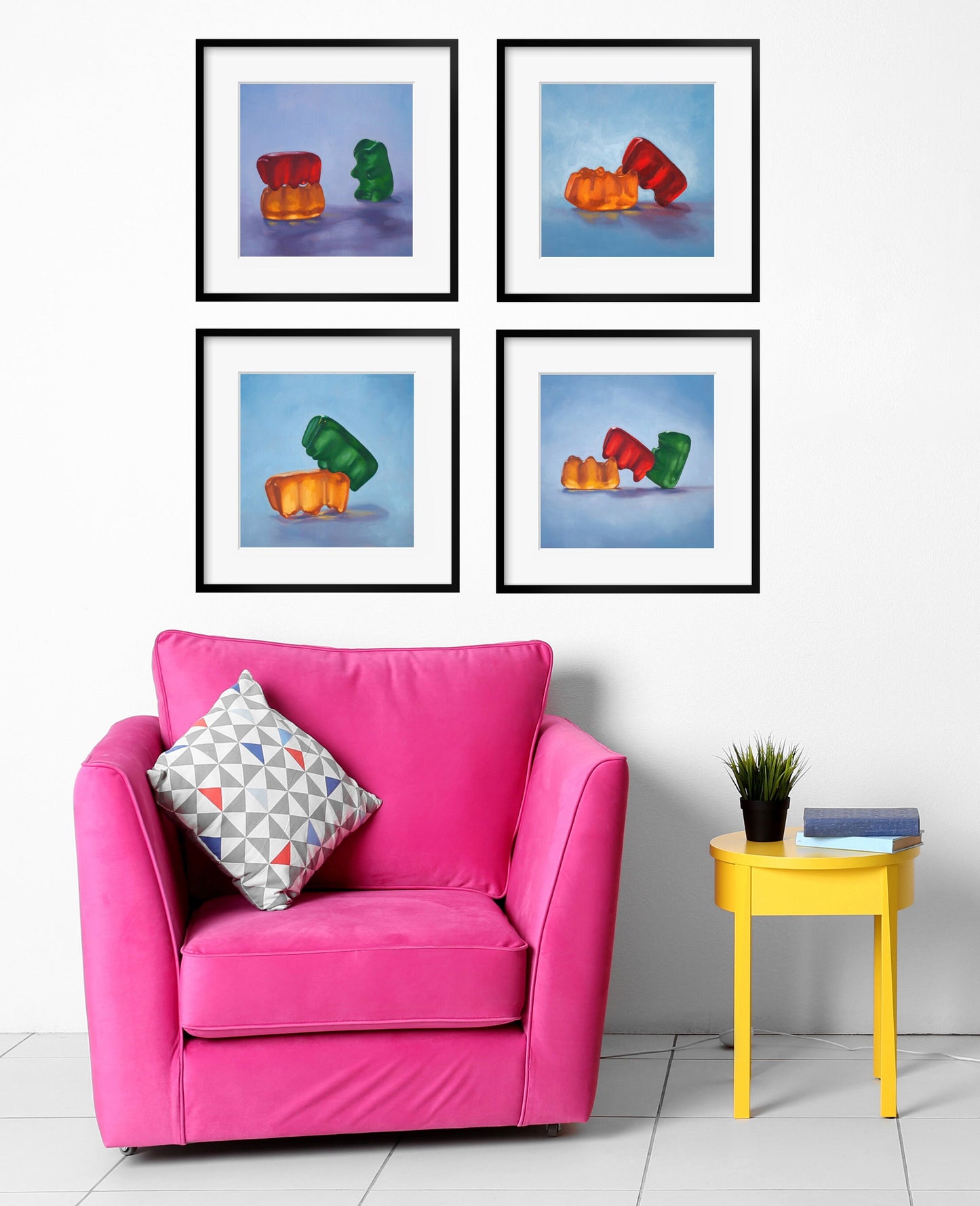 Gummy Bear Art - set of 4 Prints