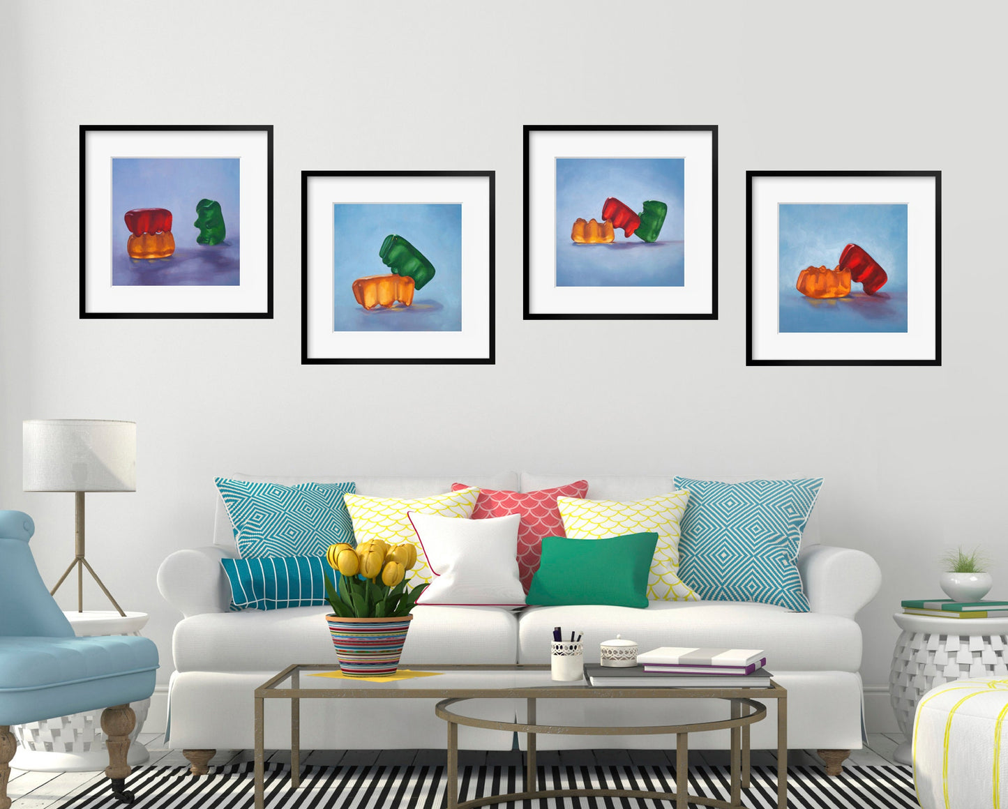 Gummy Bear Art - set of 4 Prints