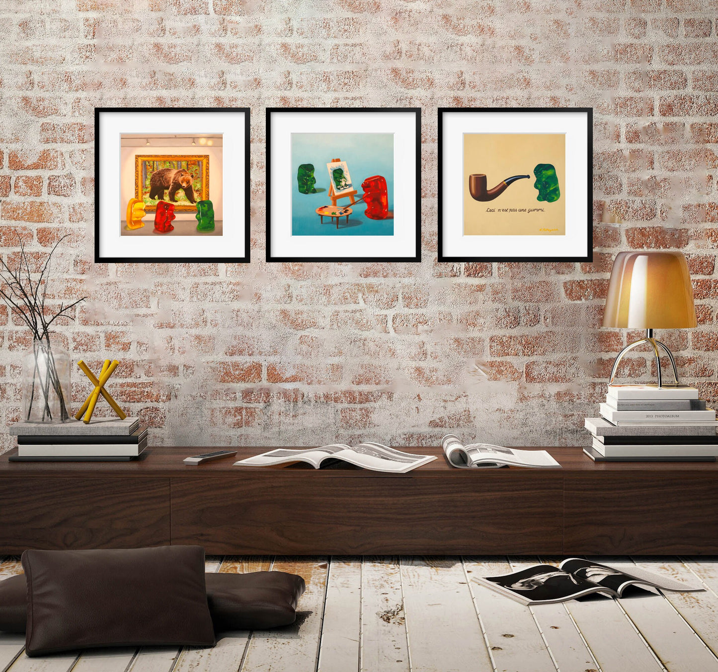 Gummy Bear Art Set of 3 Prints