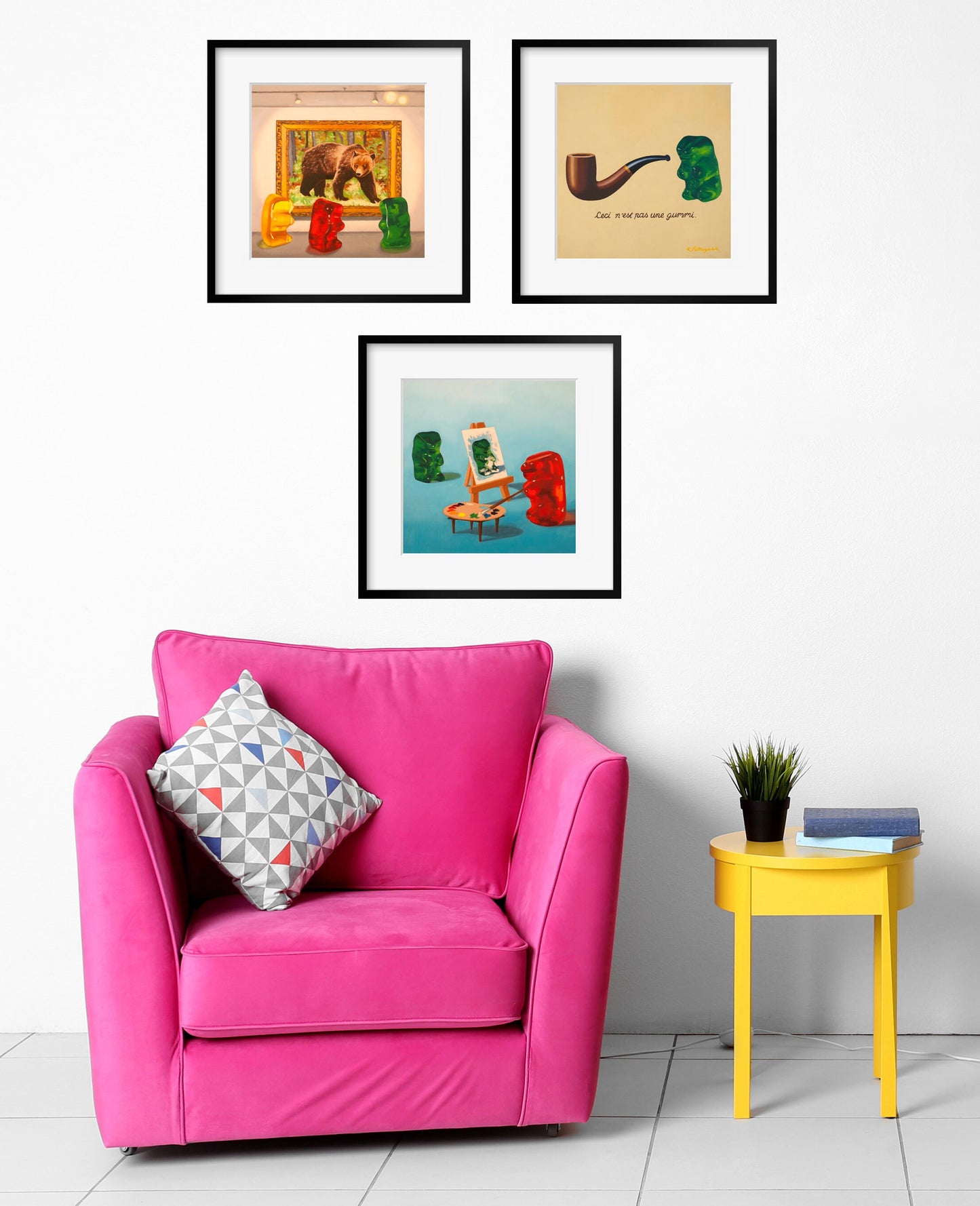 Gummy Bear Art Set of 3 Prints