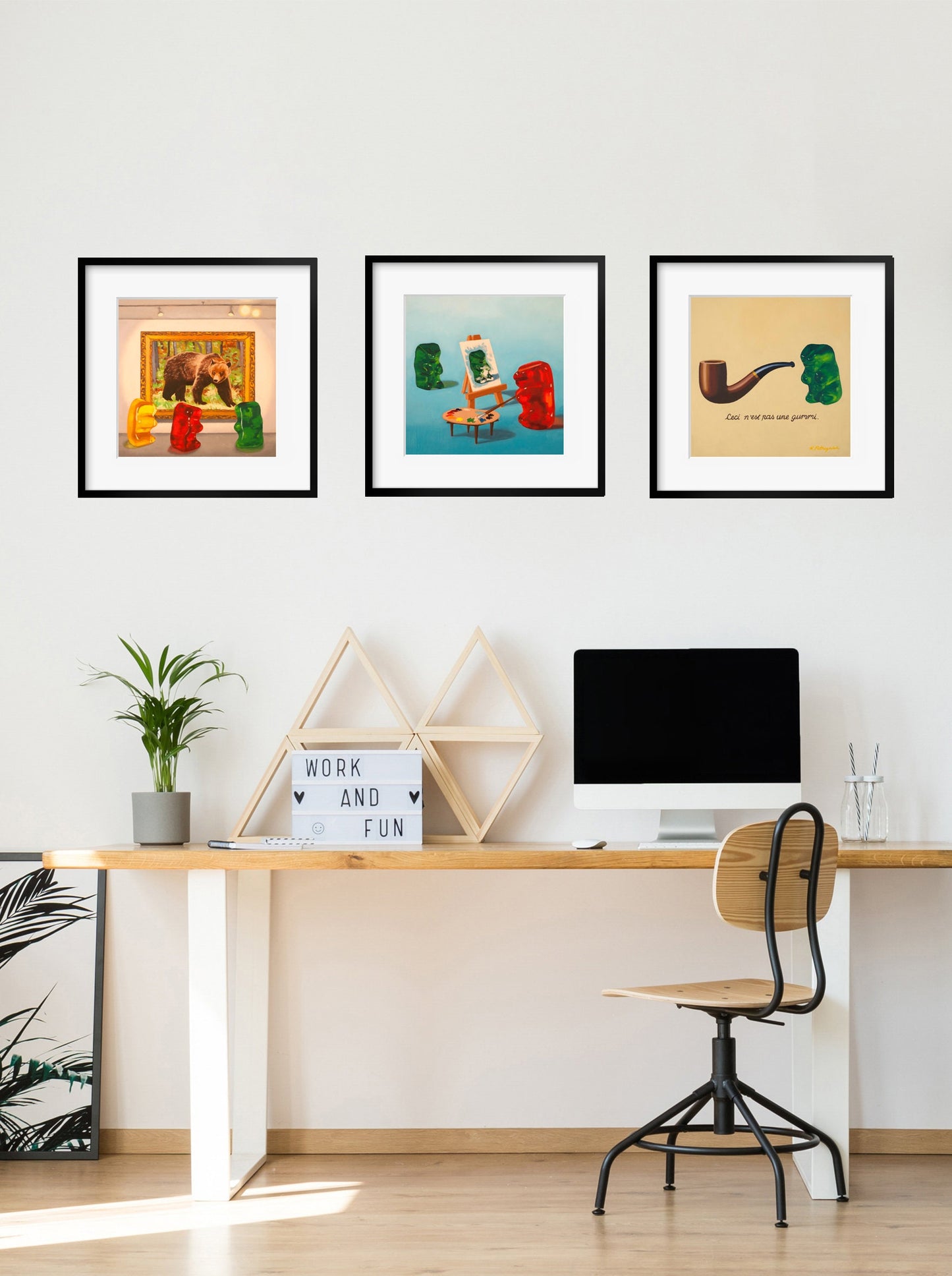 Gummy Bear Art Set of 3 Prints