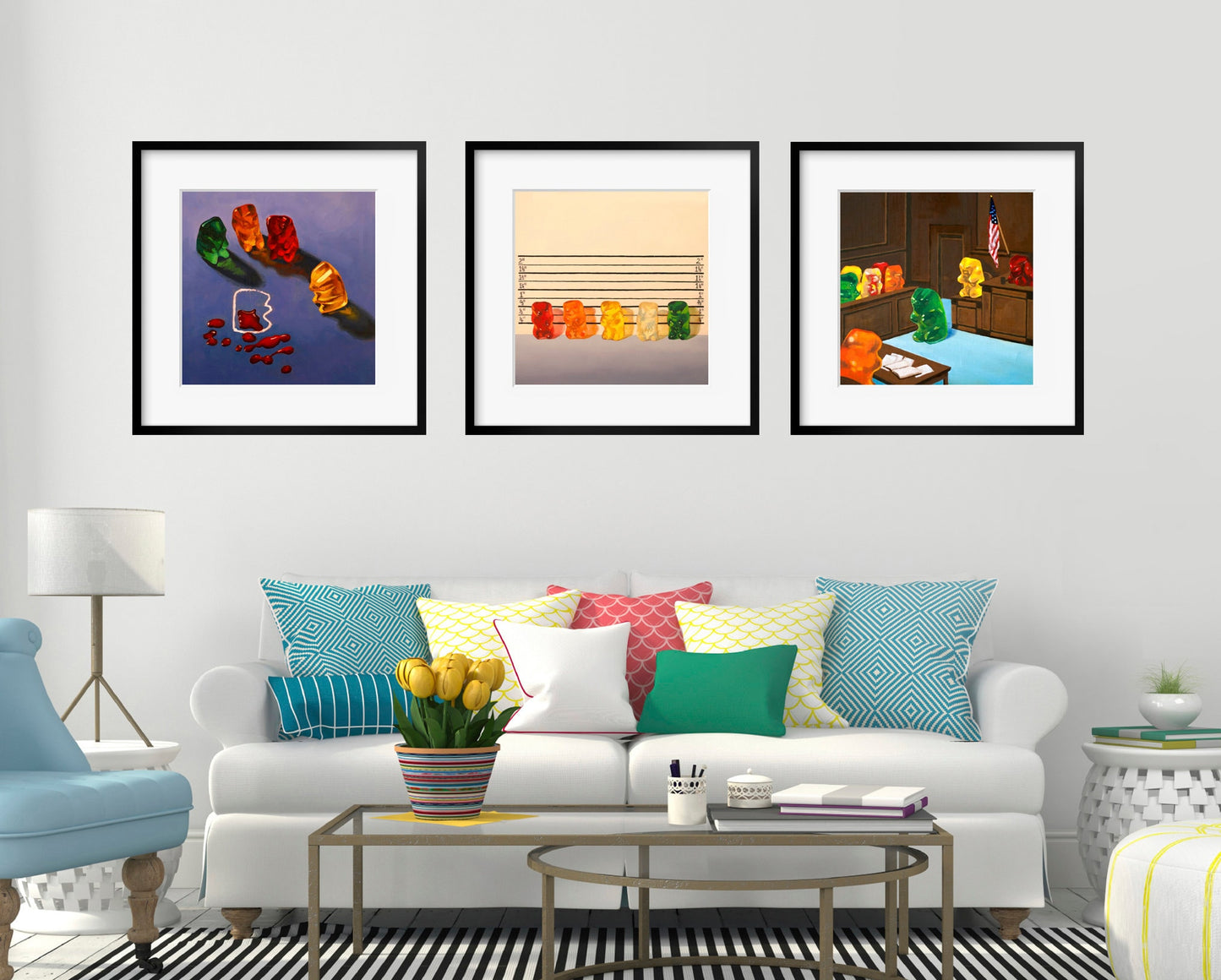 Set of 3 Gummy Bear - Art Prints