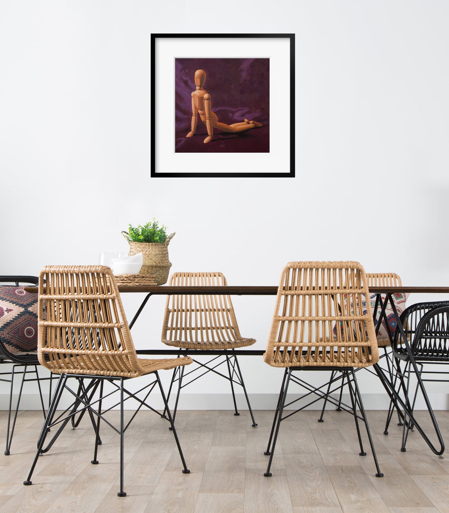 Yoga Mindfulness Mannequin - Art Print