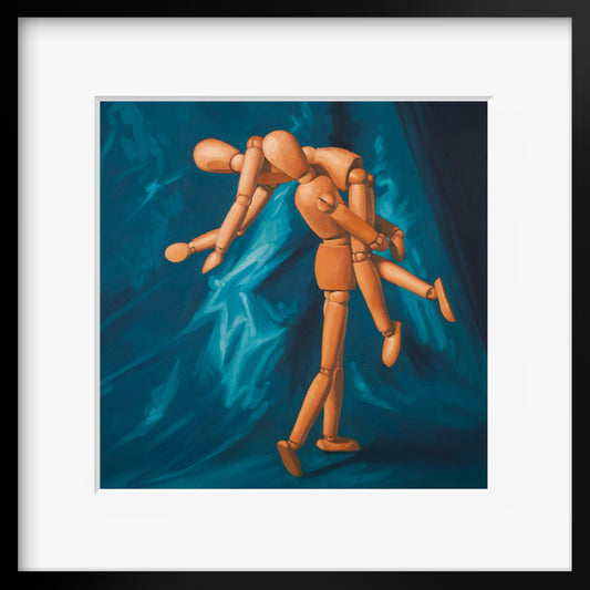 Mannequin Elope Art Print from oil painting - Creepy cute art makes great birthday gift or 20 year anniversary gift